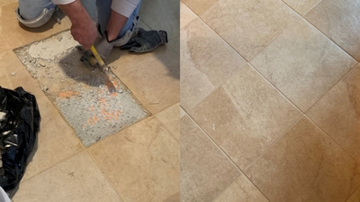 Floor Tile Replacement Photo