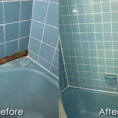 Bad Caulking Causes Water Damage Photo