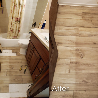 Floor Tile Repair Photo