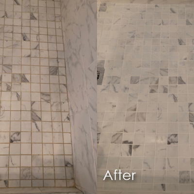 Grout Cleaning and Color Staining Photo