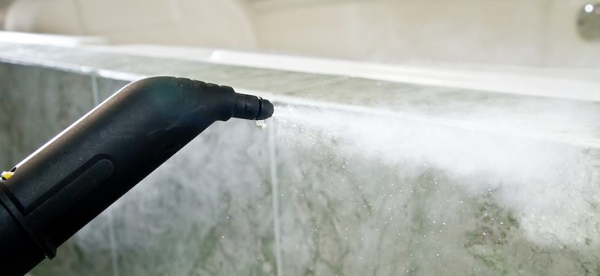 low-pressure high-heat grout cleaning