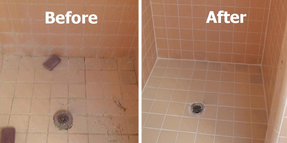 shower regrouting by The Grout Medic