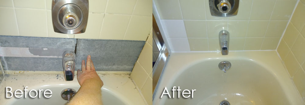 tile water damage by the grout medic