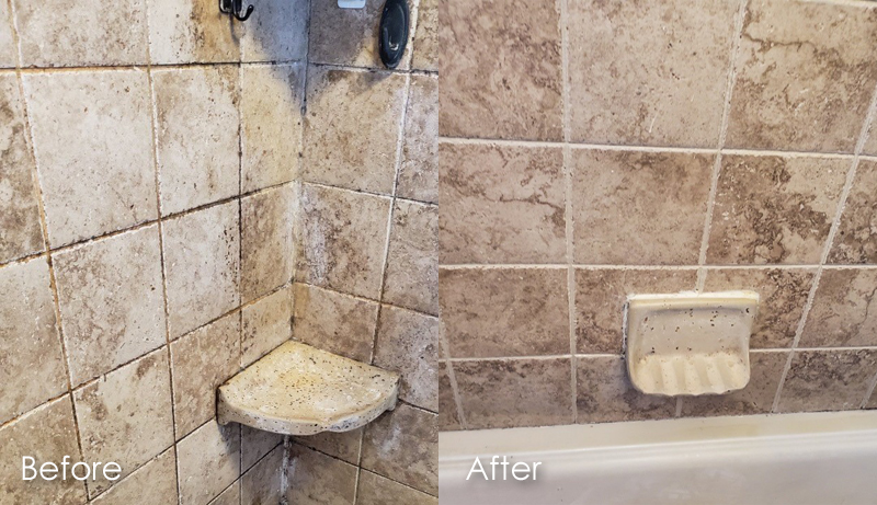 before after grout cleaning service