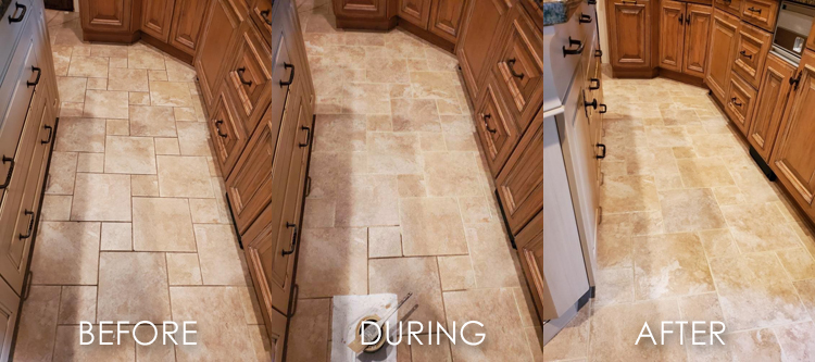We can fix your grout, which has changed color.