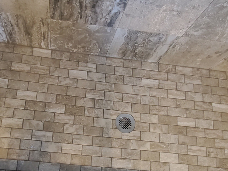 shower pan tile replacement