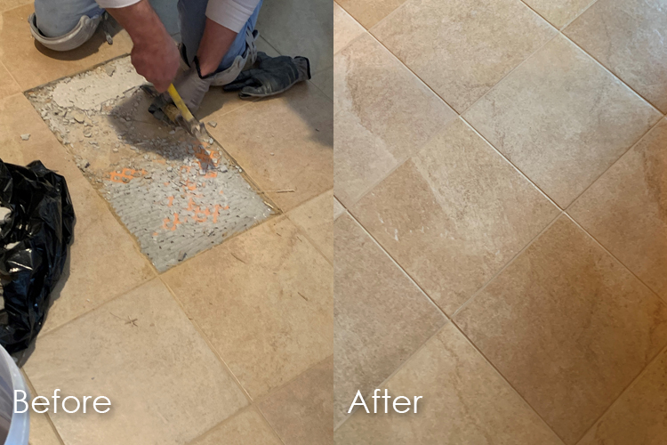 floor tile replacement