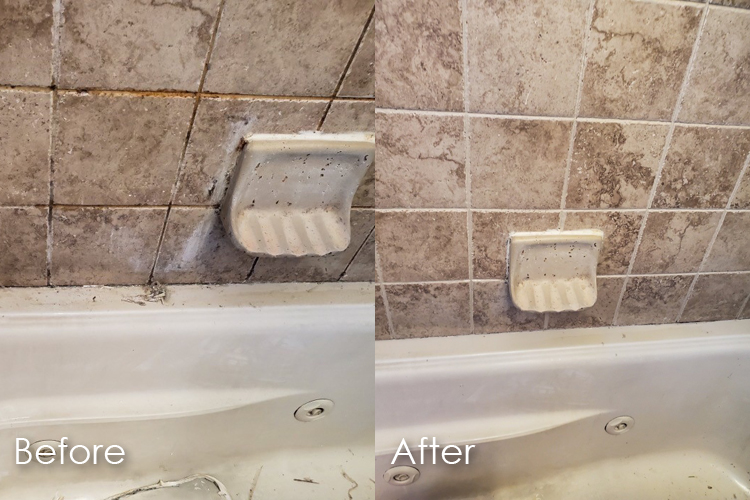 grout cleaning and color sealing