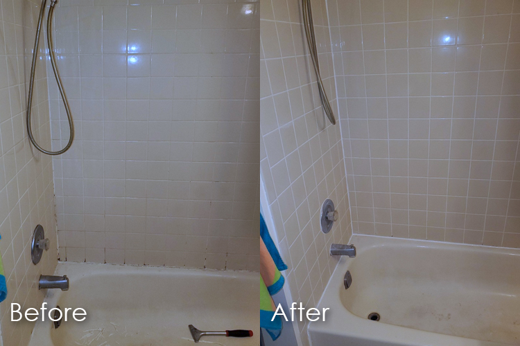 shower wall regrouting by The Grout Medic