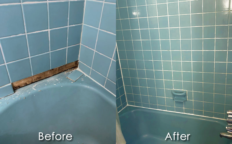 your bad shower caulking can be restored