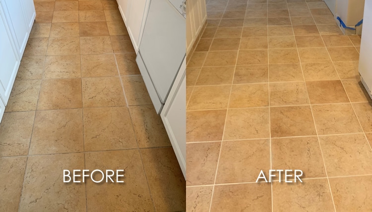 Grout color sealing can make your grout white again