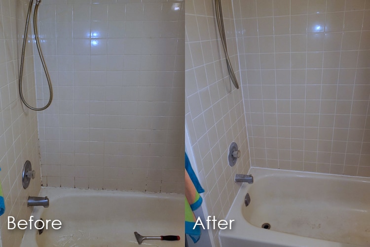The Grout Medic fixes grout cracking in showers.