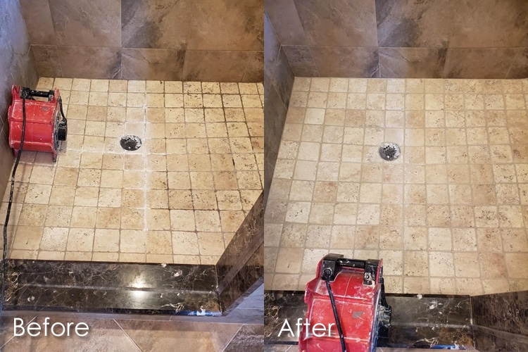 shower grout cleaning company near me: calcium removal